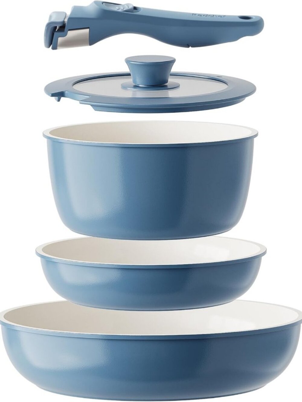 Nonstick Ceramic Cookware Set - 5-Piece Non-Toxic Pots & Pans for Healthy